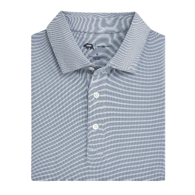 Men's Short-Sleeved ShirtsHairline Stripe Performance Polo - Navy