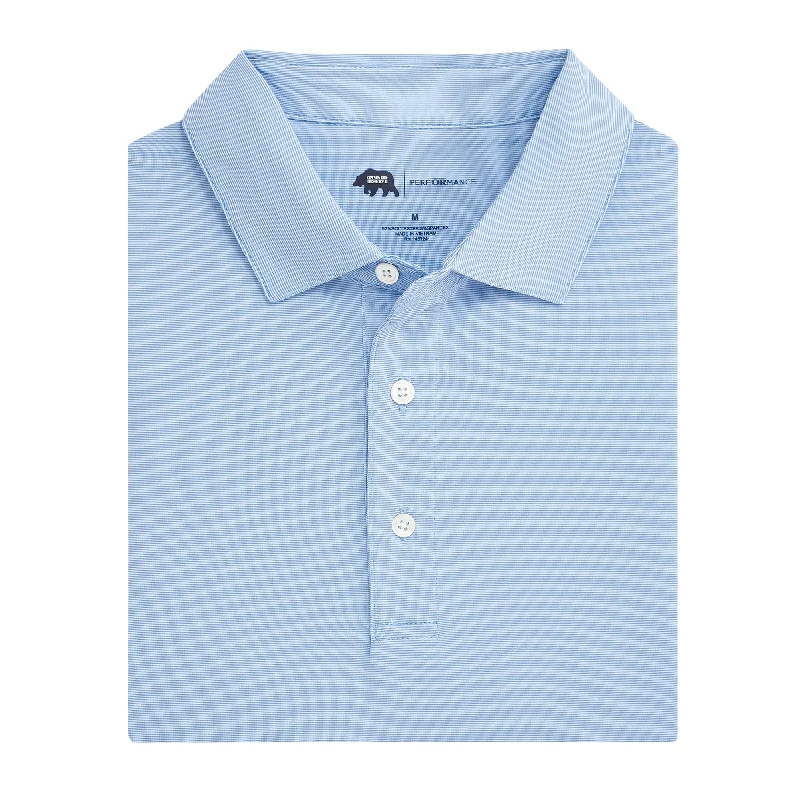 Solid-Colored Men's ShirtsHairline Stripe Performance Polo - Sky
