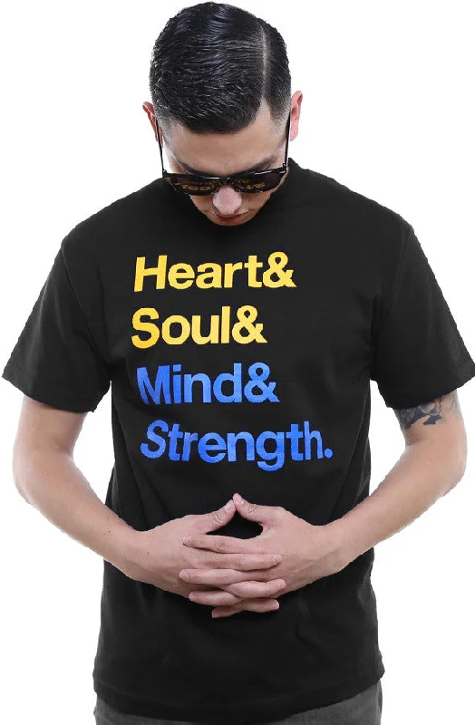 Patterned Men's Hawaiian ShirtsHeart & Soul (Men's Black Tee)