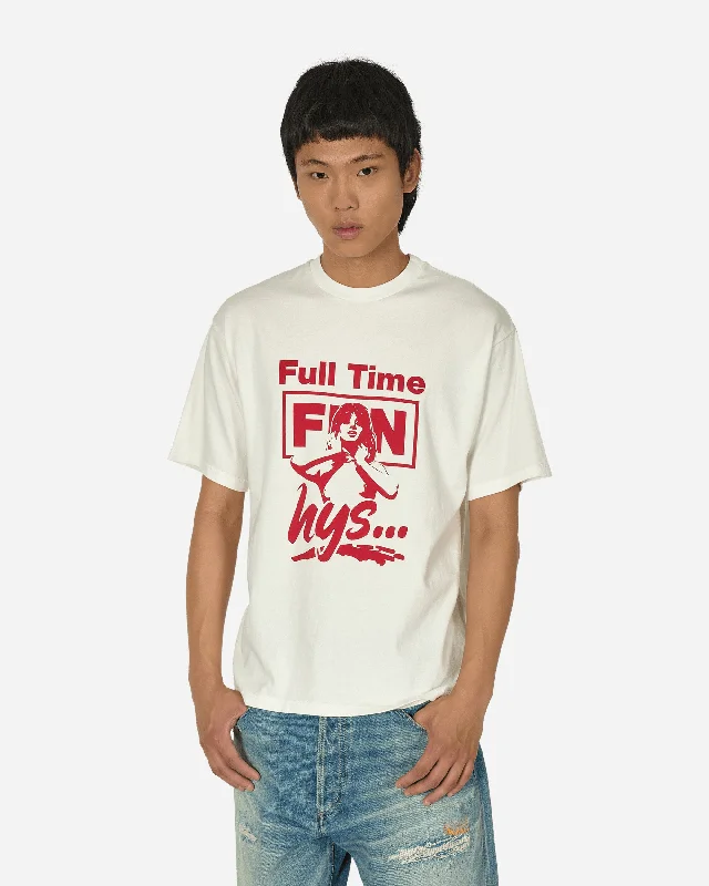 Men's Shirts with Striped PatternsFull Time Fun T-Shirt Dirty White
