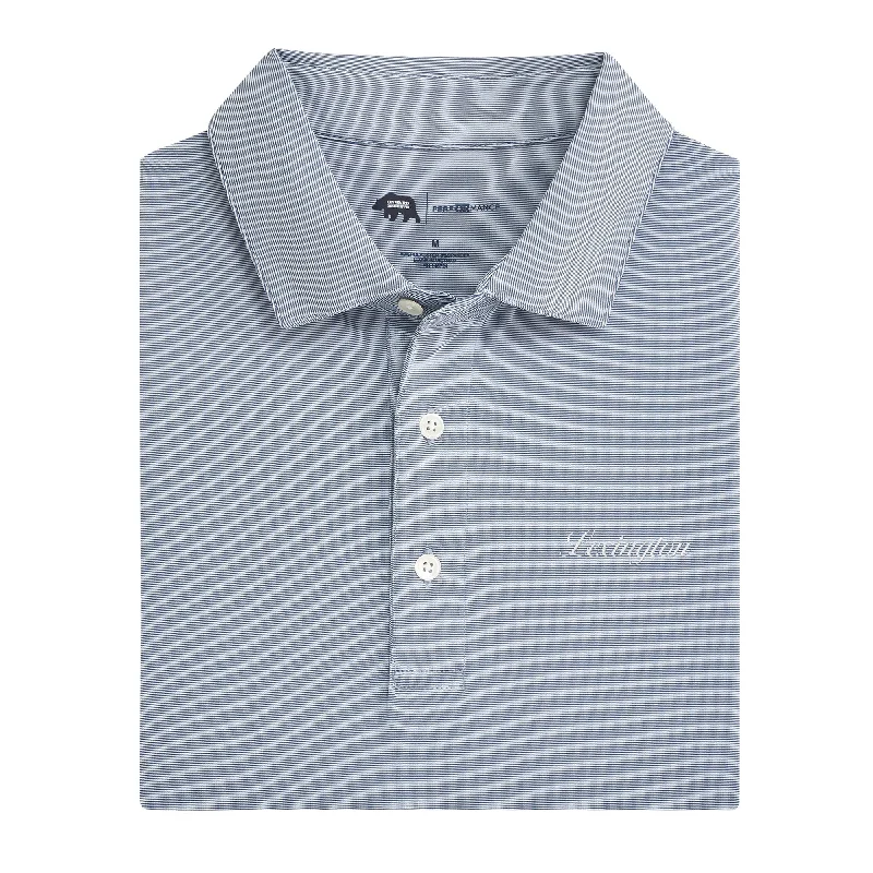 Men's Long-Sleeved ShirtsLexington Town Script Blade Stripe Performance Polo - True Navy
