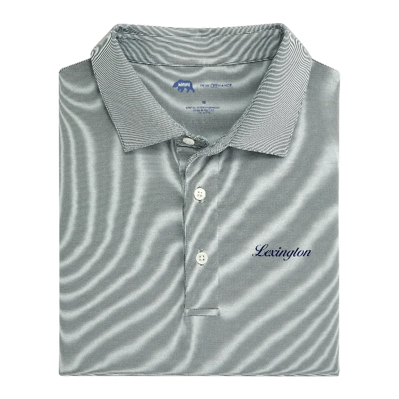 Men's Shirts with Bow TiesLexington Town Script Hairline Stripe Performance Polo - Trekking
