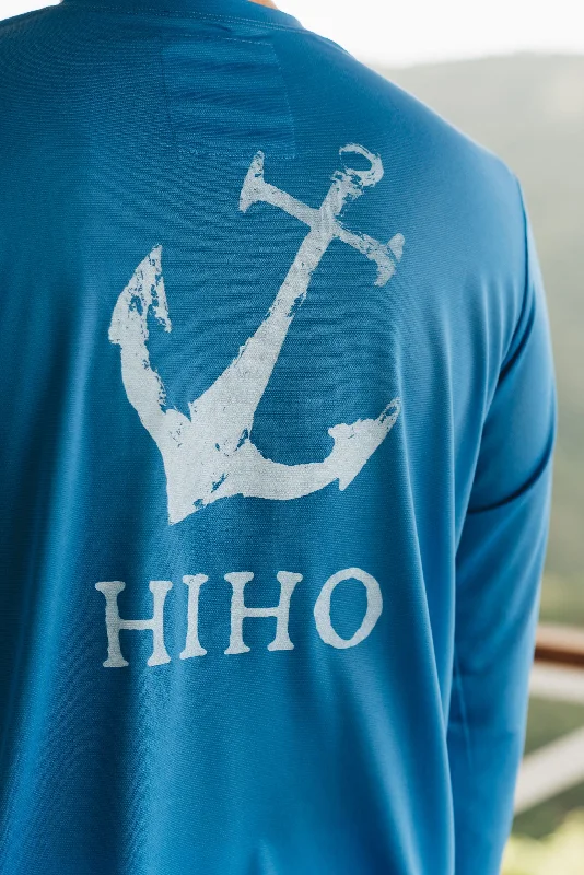Men's Neutral-Tone Shirts for Versatile StylingHIHO Anchor UPF50 Shirt - Barbuda Blue