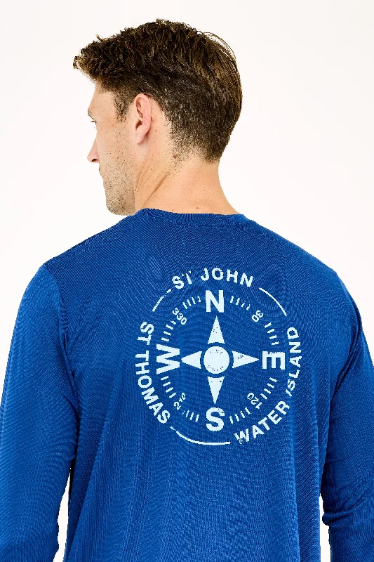 Men's Rugby Shirts for a Sporty LookVI Compass UPF50 Shirt - Racing Blue