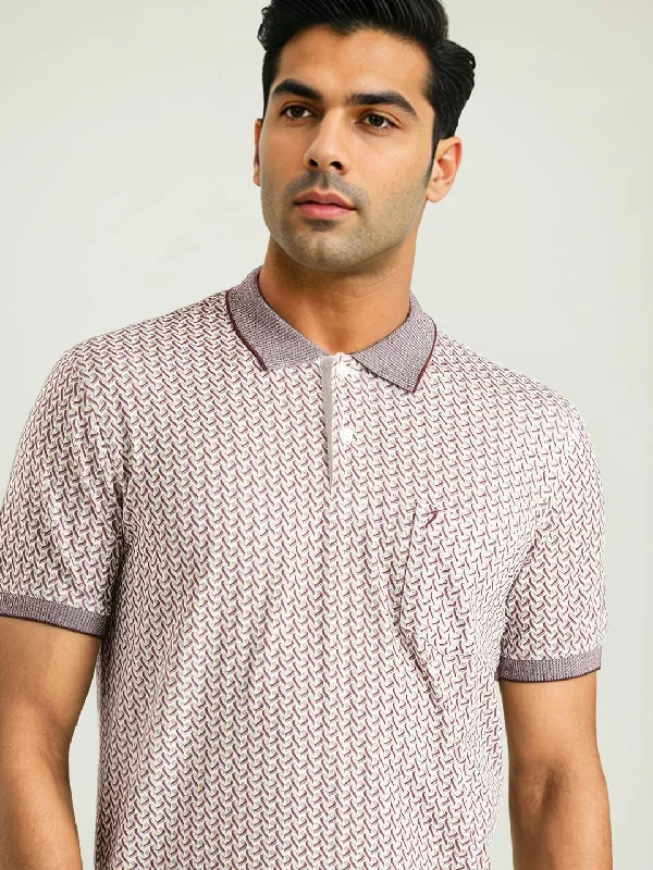 Men's Shirts with Graphic PrintsMen Printed Polo T-Shirt