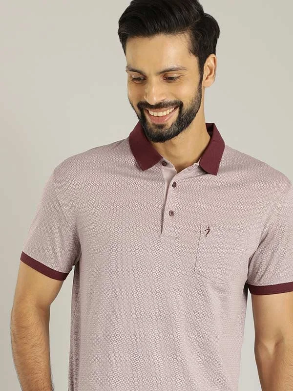 Men's Shirts with Embellished SleevesMen Printed Polo T-Shirt