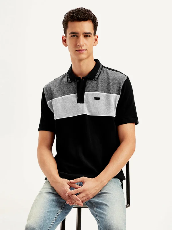 Men's Shirts with Surplice HemlinesMen's Colorblock Slim Fit Polo T-Shirt