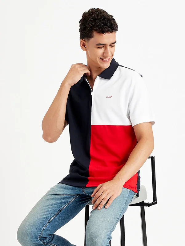 Men's Shirts with Cowl NecksMen's Colorblock Slim Fit Polo T-Shirt