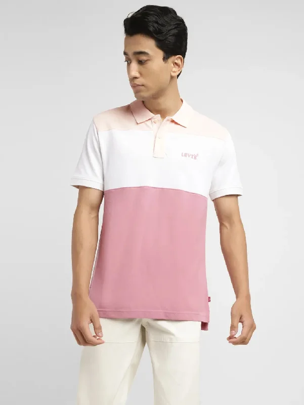 Men's Shirts with Mandarin CollarsMen's Colorblock Slim Fit Polo T-shirt