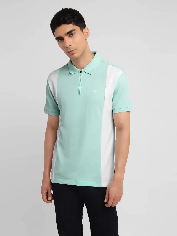 Men's Shirts with Embellished CollarsMen's Colorblock Slim Fit Polo T-shirt
