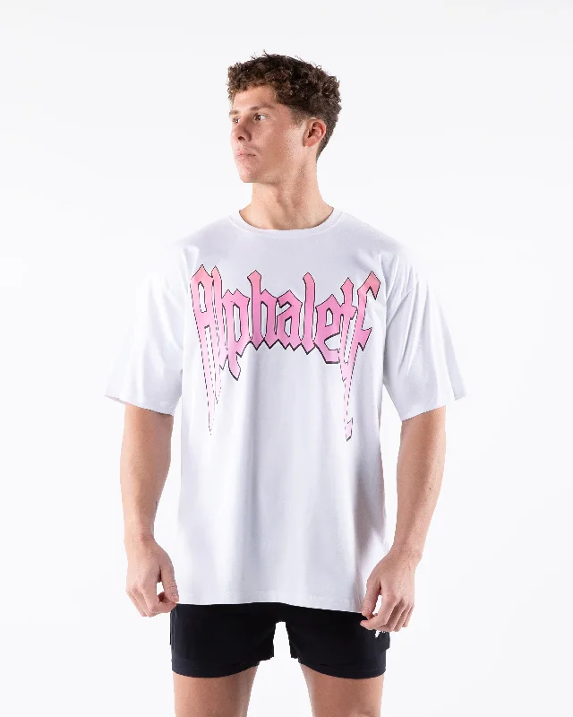 Men's Shirts with Hidden ButtonsGrime Tee - White