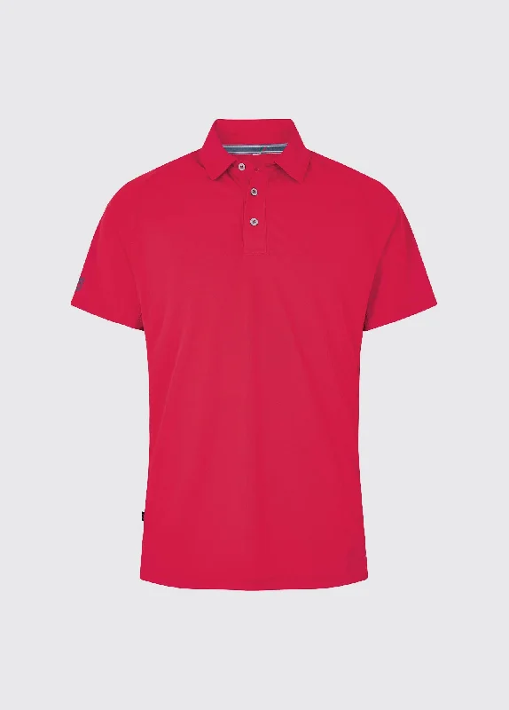 Men's Shirts with Single-Breasted DesignsMenton Men's Technical Polo - Red