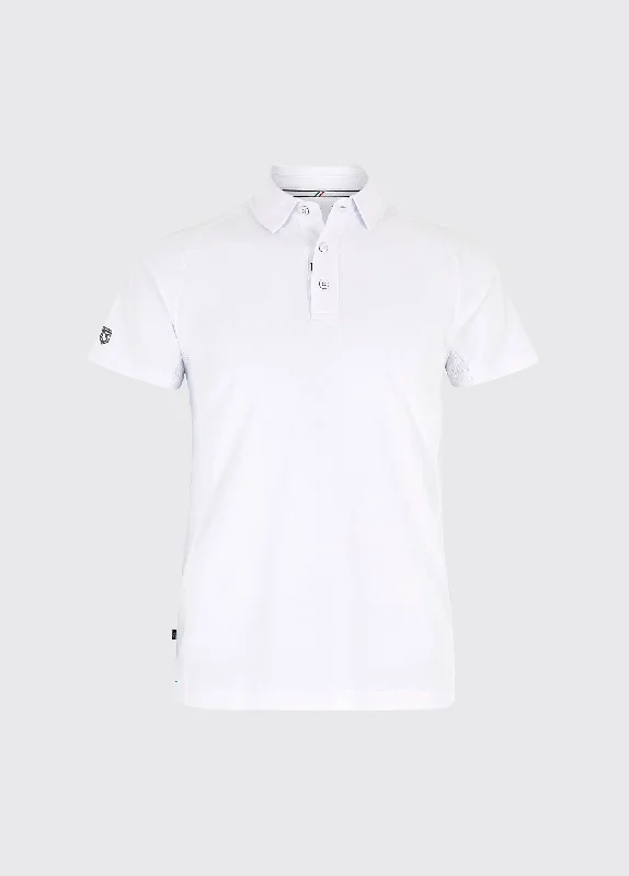 Men's Shirts with Ruffled HemlinesMenton Men's Technical Polo - White