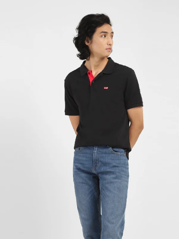 Men's Shirts with Convertible CollarsMen's Solid Polo T-shirt