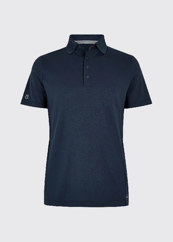 Lightweight Men's Linen ShirtsSorrento Mens Short-sleeved Polo - Navy