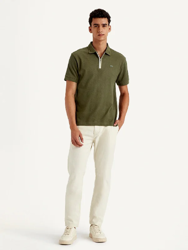 Men's Shirts with Embroidered DesignsMen's Solid Slim Fit Polo T-Shirt