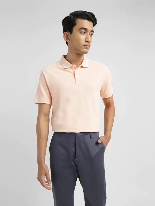 Men's Shirts with Tab CollarsMen's Solid Slim Fit Polo T-shirt