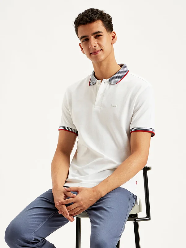 Men's Shirts with Raw-Edge HemlinesMen's Solid Slim Fit Polo T-Shirt