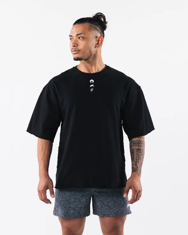 Men's Shirts with Hook-and-Loop ClosuresThree Pillar Terry Tee - Black