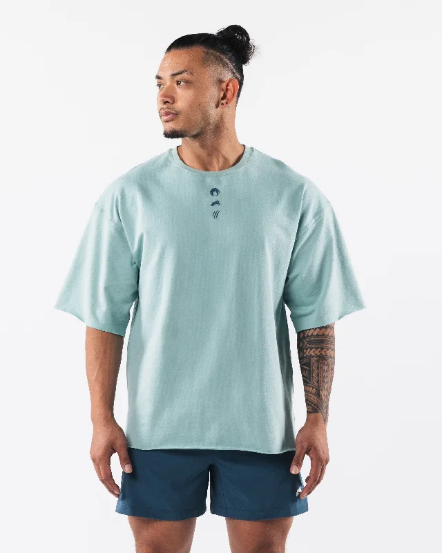 Men's Shirts with Raw-Edge HemlinesThree Pillar Terry Tee - Celestial Blue