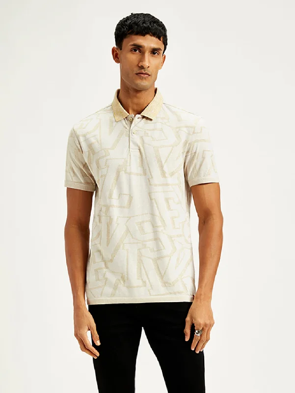 Layered Men's VestsMen's Typographic Print Slim Fit Polo T-Shirt
