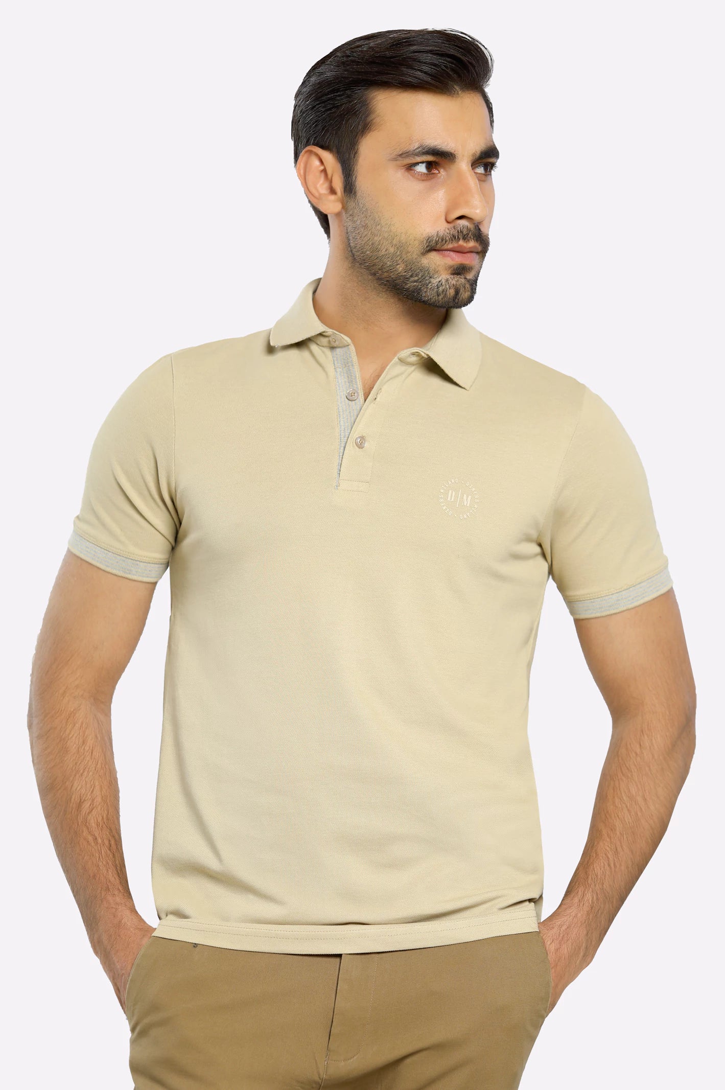 Men's Dressy Shirts for Formal EventsJacquard Collar Polo