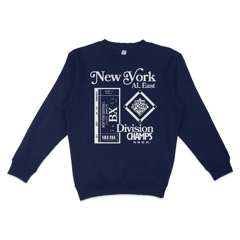 Men's Shirts with Rounded HemlinesNYY Division Champions | Crewneck Sweatshirt
