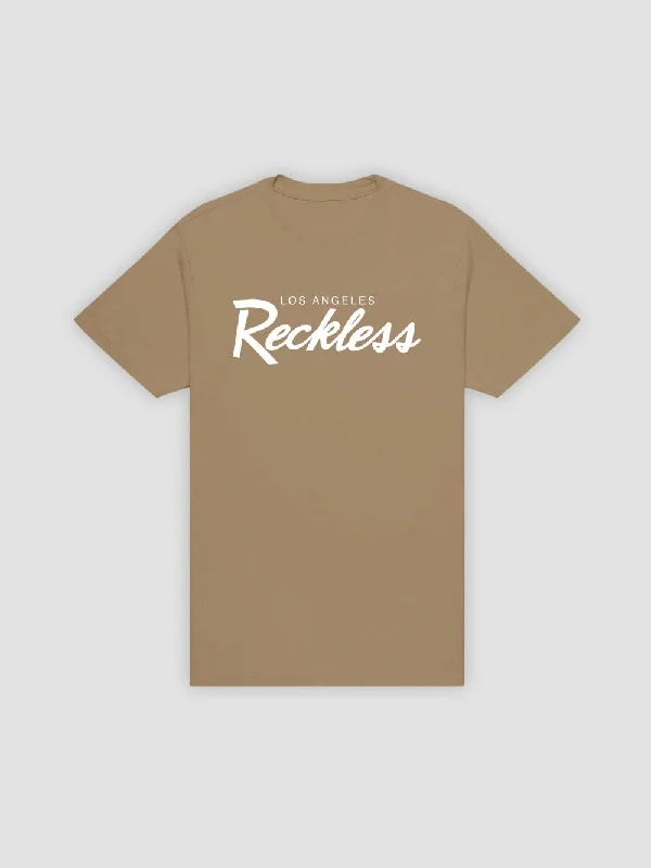 Men's Shirts with Adjustable HemlinesOG Reckless Tee - Sand