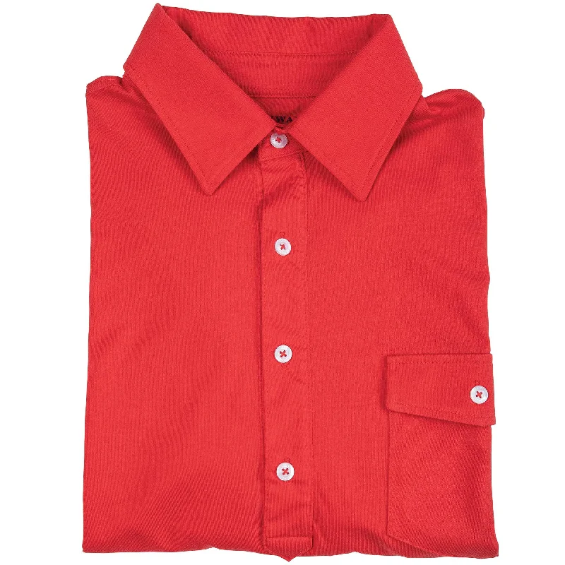 Men's Shirts with Chest PocketsOld School Polo - Red