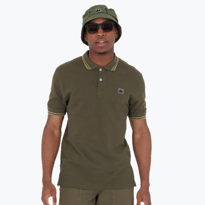 Patterned Men's Hawaiian ShirtsPeninsula Polo Dark Olive