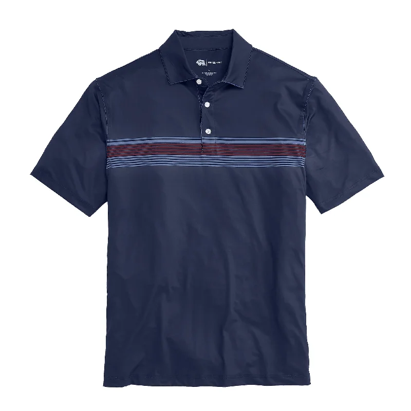 Men's Shirts with Bow TiesPrestwick Printed Performance Polo - Blue Indigo
