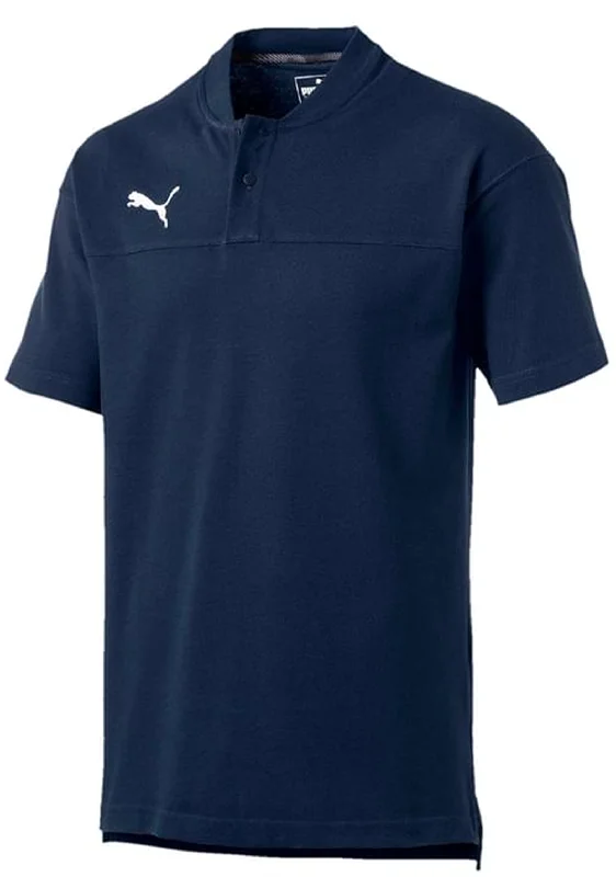 Men's Shirts with Striped PatternsPuma Liga Cup Casual Polo Navy <br> 656036 02