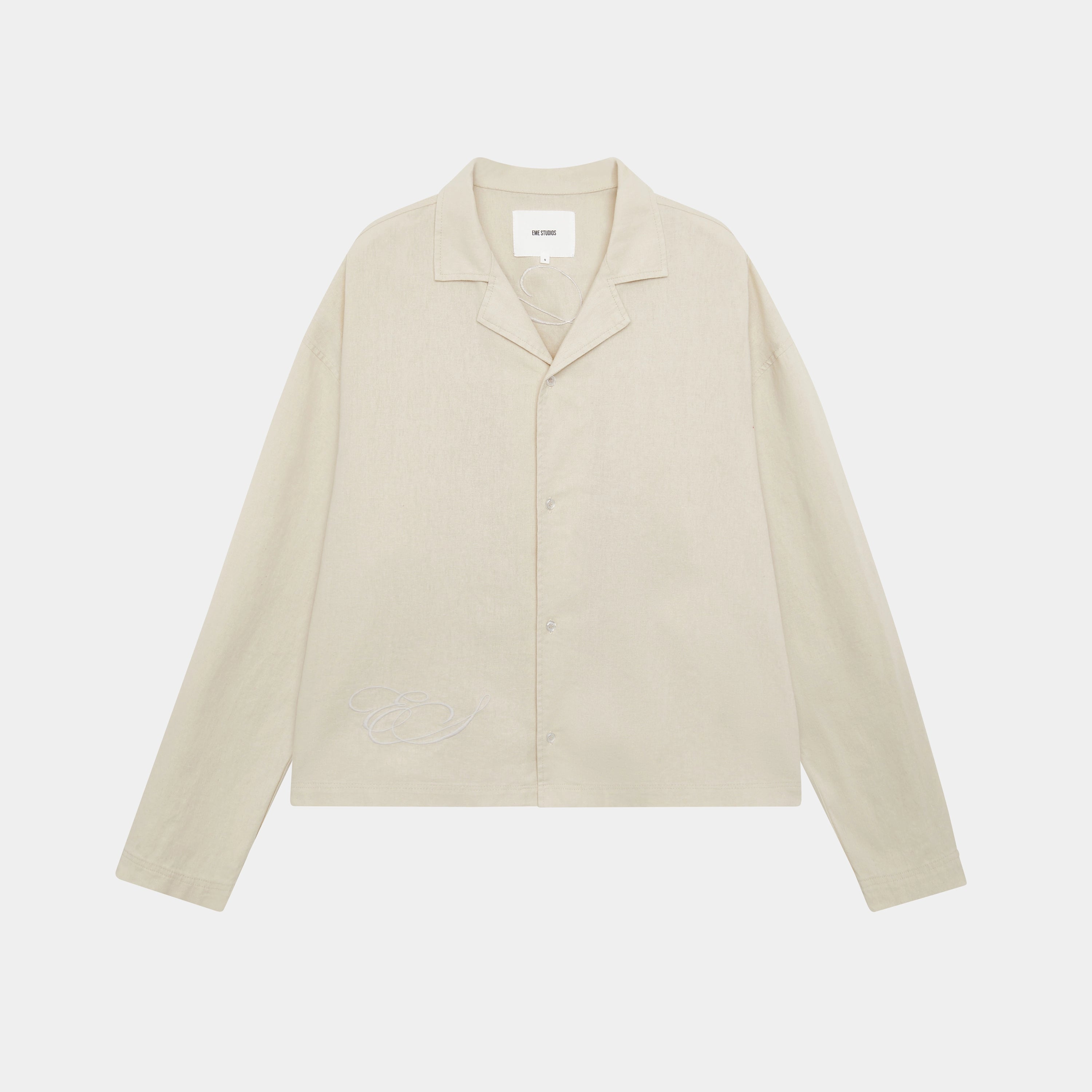 Men's Dressy Button-Down Shirts for Formal OccasionsQuarry  Off Sand Linen Shirt