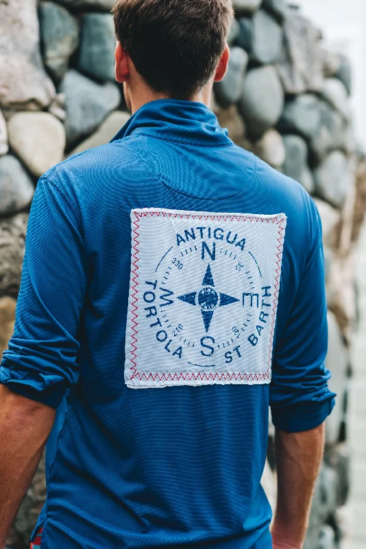 Men's Performance Fabric Shirts for All-Day ComfortR3 Tortola Compass UPF50 Shirt - Racing Blue