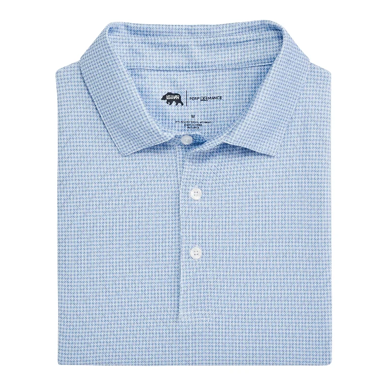 Men's Shirts with Tab CollarsRange Printed Performance Polo - Endless Sky