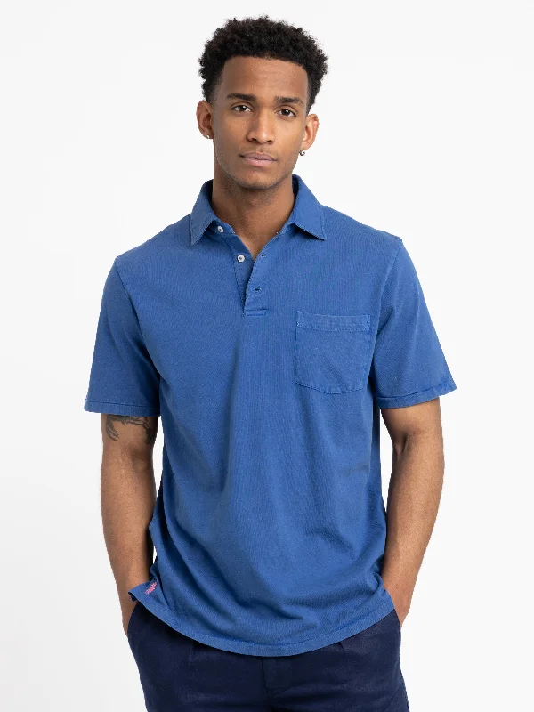 Men's Unique Dress Shirts for a Statement LookRoyal Blue Classic Fit Cotton-Linen Polo Shirt