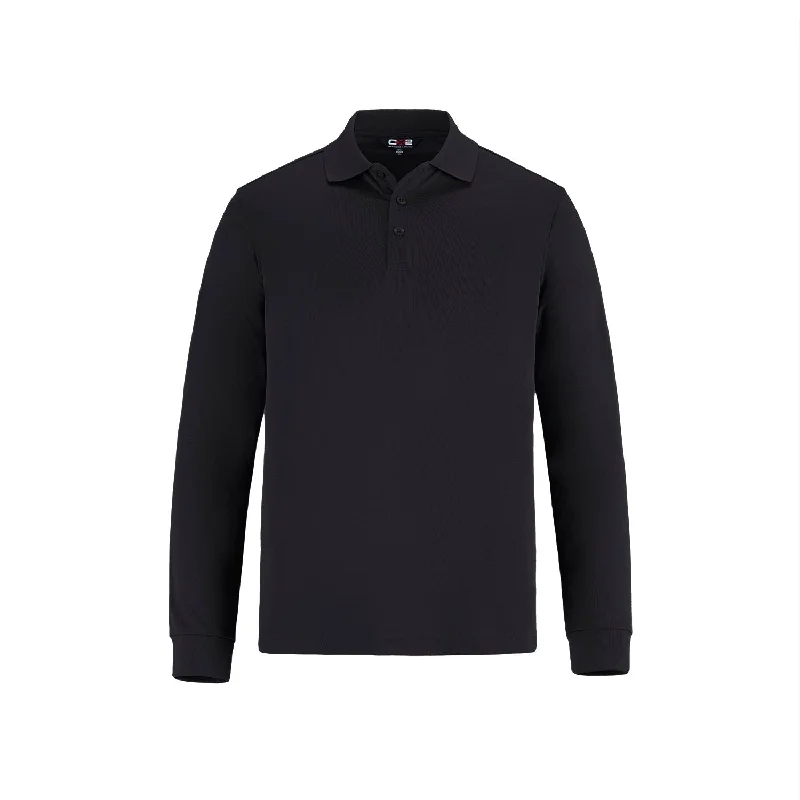 Men's Shirts with Double-Breasted DesignsS05737 - Birdie - Men's Long Sleeve Pique Mesh Polo