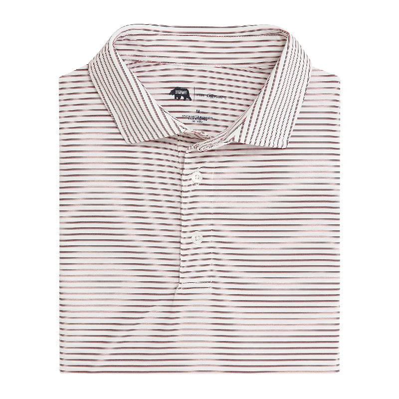 Men's Shirts with Button-Down PocketsScout Stripe Performace Polo - Red