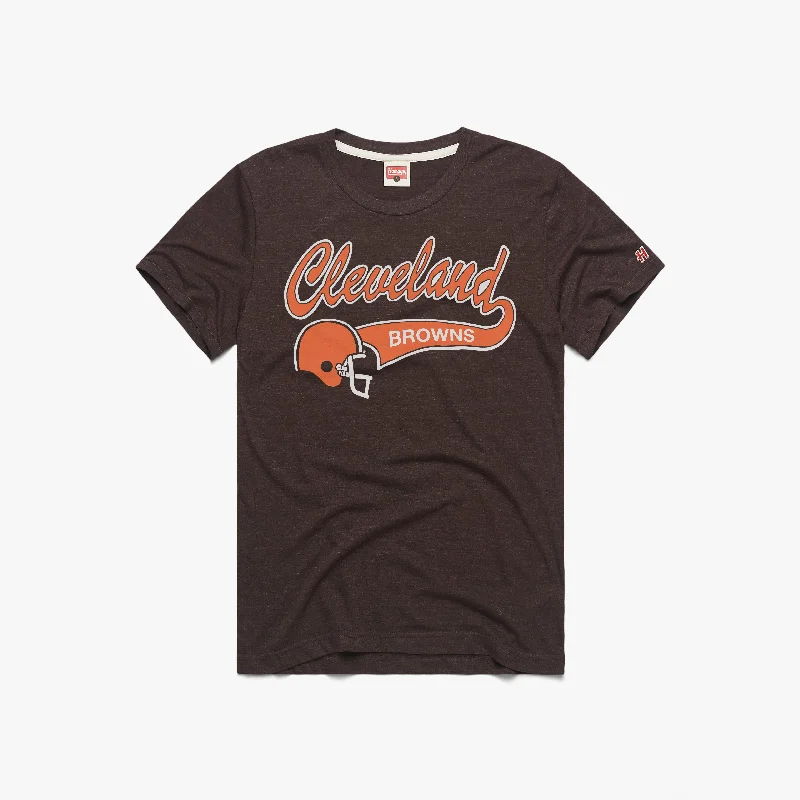 Men's Shirts with Embellished HemlinesScript Cleveland Browns