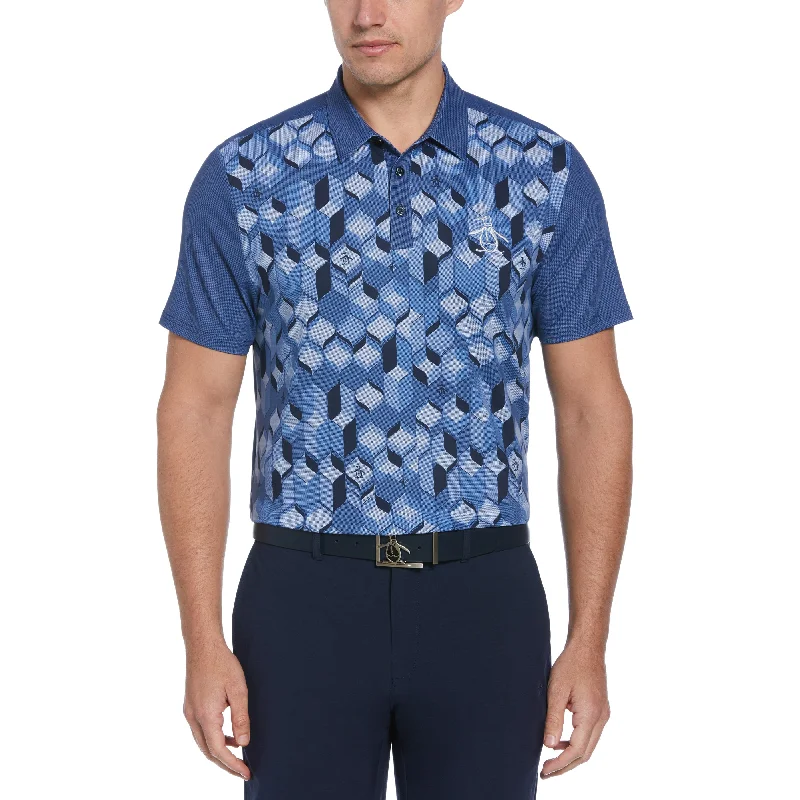 Men's Shirts with Belt Attachments70's Oxford Block Golf Polo