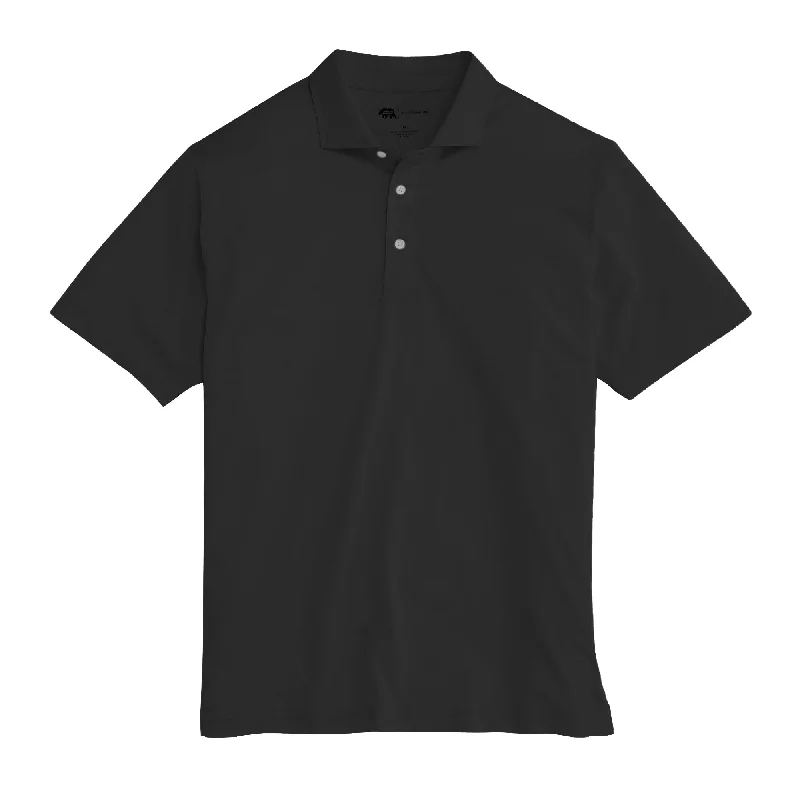 Warm Men's Fleece-Lined TopsSolid  Performance Pique Polo - Black