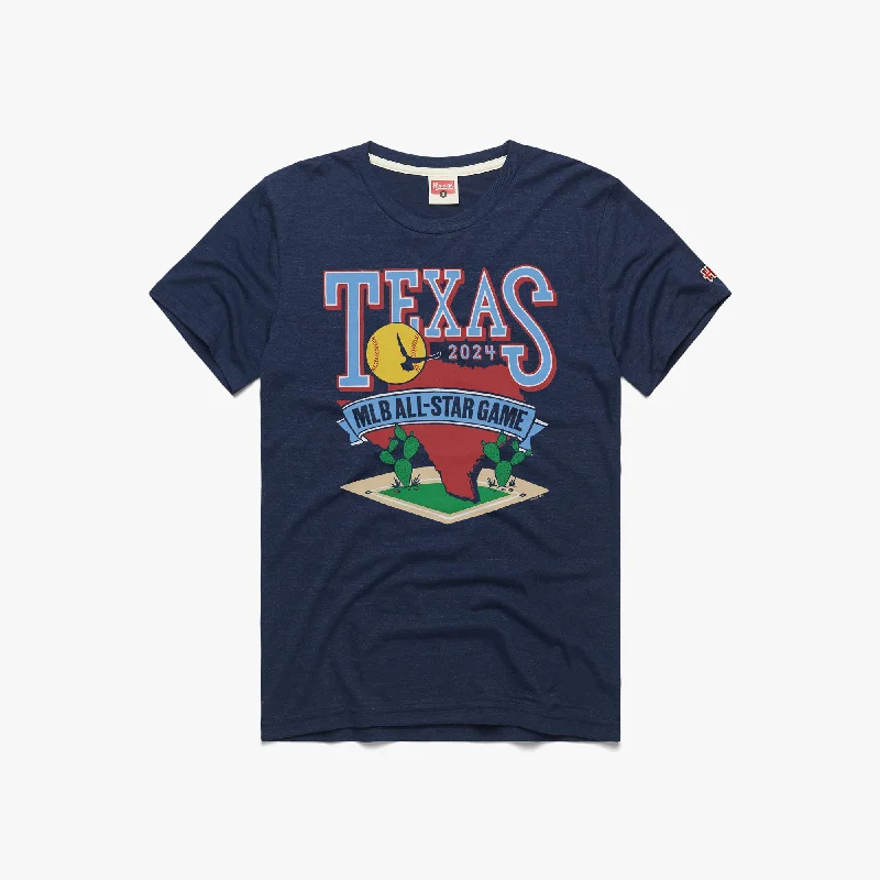 Men's Shirts with Pleated HemlinesTexas MLB All Star Game 2024