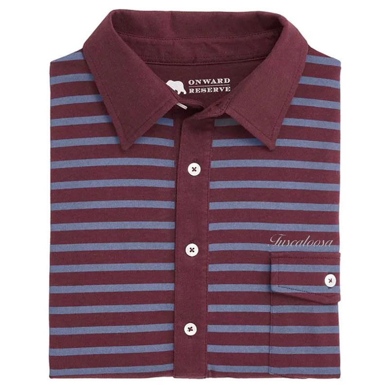 Men's Shirts with French CuffsTuscaloosa Town Script Racquet Club Polo - Zinfandel