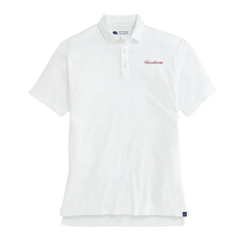 Men's Shirts with Full PlacketsTuscaloosa Town Script S/S Perry Polo - White