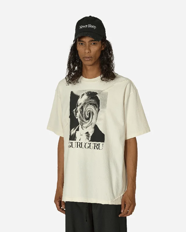 Men's Unique and Designer TopsSpiral Switching T-Shirt Ivory