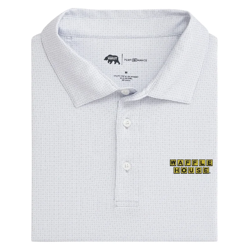 Men's Shirts with Antimicrobial TreatmentWaffle House Range Printed Performance Polo - Mirage Grey