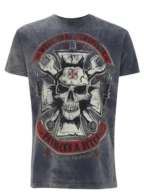 Layered Men's VestsWest Coast Choppers Mechanic Tee - Vintage Blue