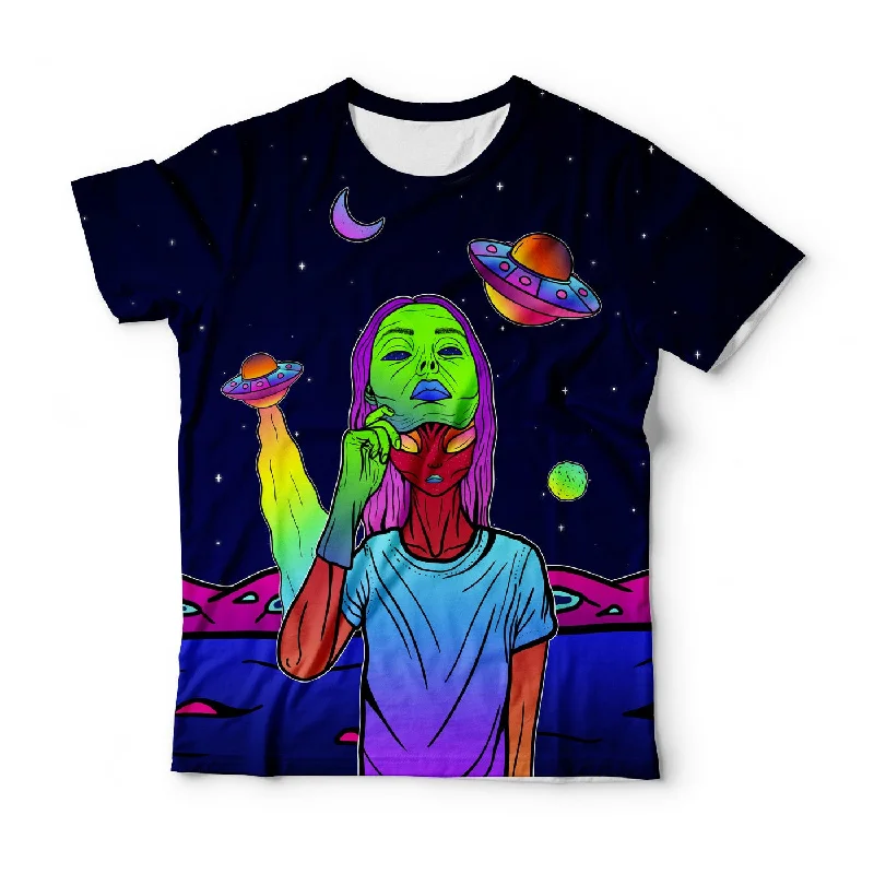 Men's Shirts with Spread CollarsWe Are Here T-Shirt