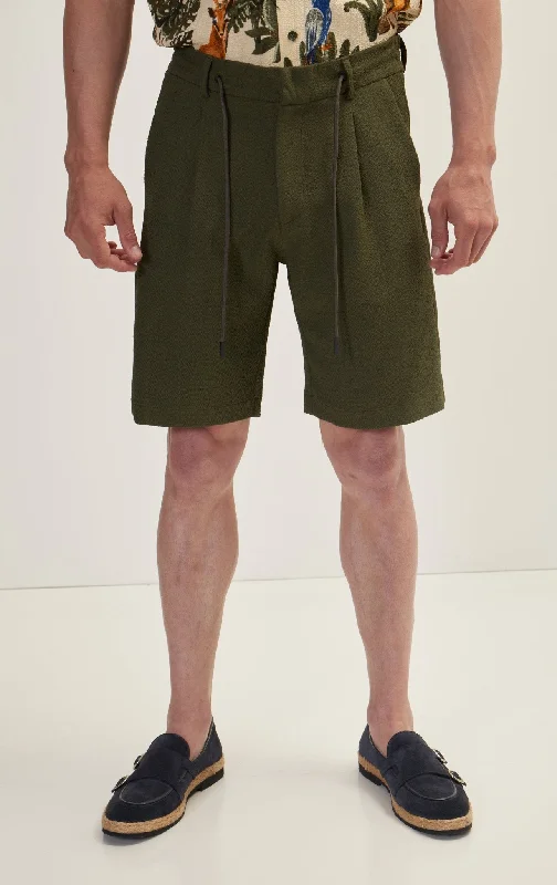 Men's Bike Shorts for CyclingWaffle Stretch Beach Day Shorts - Green