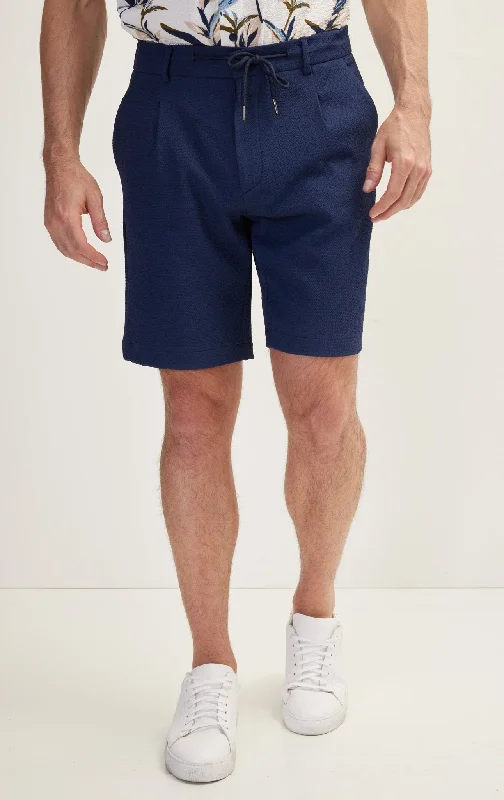 Layered Men's OverallsWaffle Stretch Beach Day Shorts - Navy